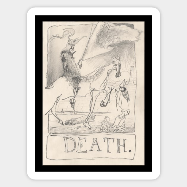 Death - Tarot XIII Sticker by AdrienSourdotArt